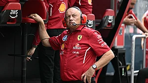 Ferrari team principal Fred Vasseur during Singapore GP.