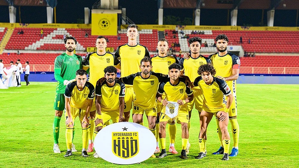 | Photo: FSDL/ISL : After six long years, top-flight football returns to the national capital as Hyderabad FC transforms into Sporting Club Delhi under new ownership. The rebranded side will kick off its new journey at the 2025 Super Cup.