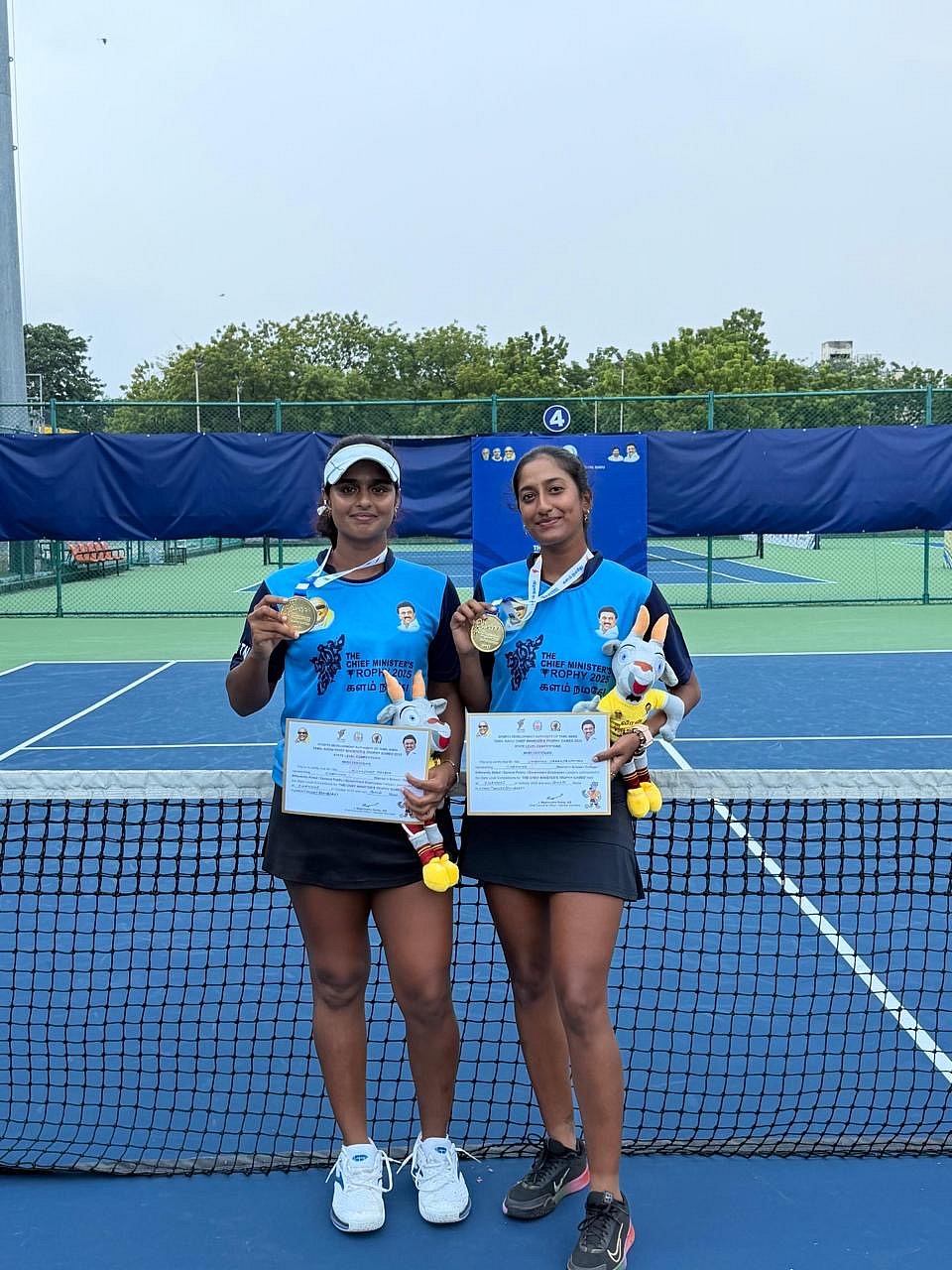 Lavanyaa S Sreekirishnan and Lakshmi Prabha of MOP Vaishnav College dominate Women’s Doubles at State-Level College Tennis Tournament