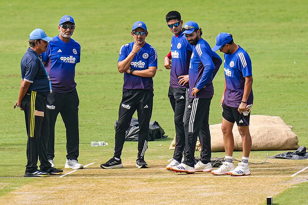 | Photo: PTI/Shahbaz Khan : India Vs West Indies Test series, 2nd Test Match: Team India practice session