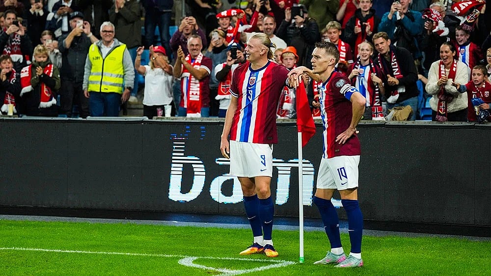| Photo: Fredrik Varfjell/NTB via AP : FIFA World Cup Qualifying Europe: Norway vs Moldova