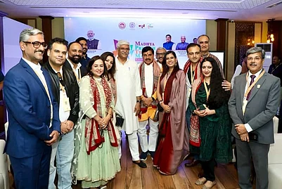 Madhya Pradesh CM Dr. Mohan Yadav with investors and film celebrities