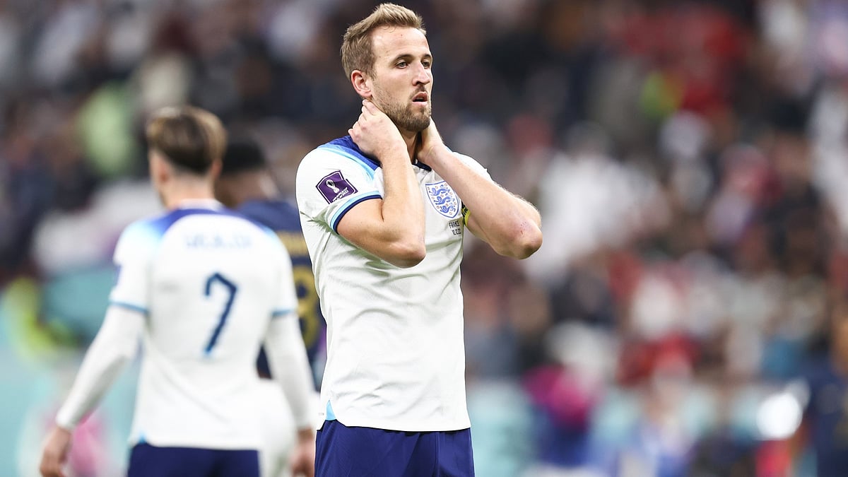 File : Harry Kane missed a penalty in the 2022 World Cup quarter-finals.