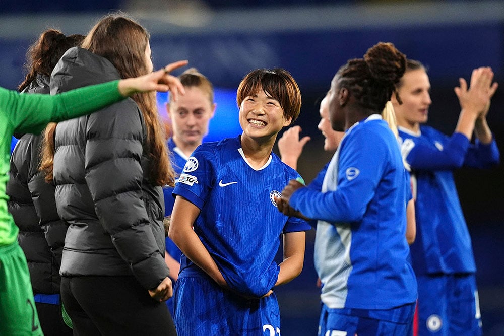 | Photo: John Walton/PA via AP : Women’s Champions League: Chelsea Vs Paris FC