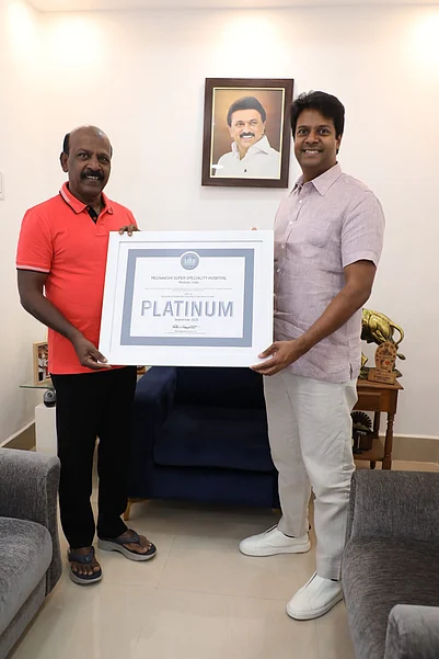 Meenakshi Super Speciality Hospital, Madurai, has earned the prestigious LEED Platinum Certification from the U.S. Green Building Council