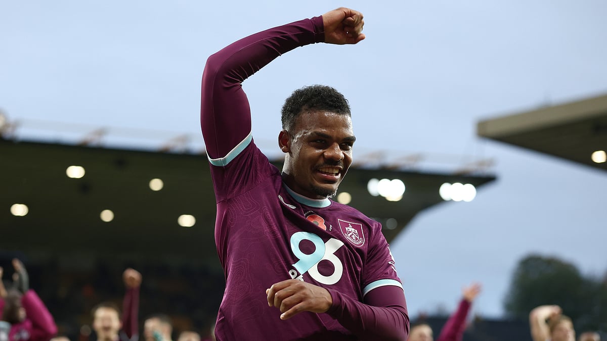 Lyle Foster celebrates his winning goal against Wolves