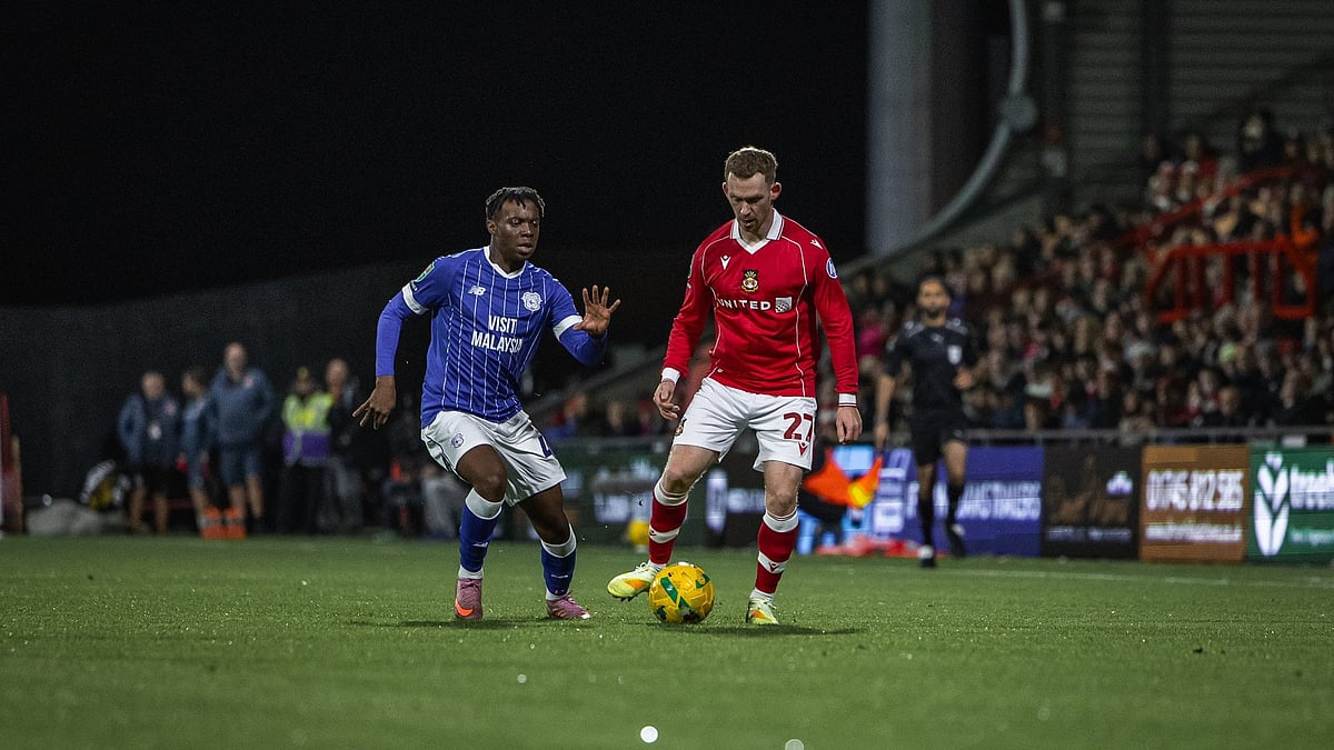 X/HWrexham_AFC : Wrexham vs Cardiff City, EFL Cup: Wrexham FC are up against Cardiff in the fourth round of the EFL Cup.