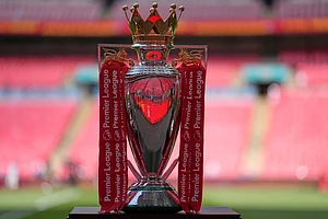 AP/Dave Shopland : The Premier League trophy