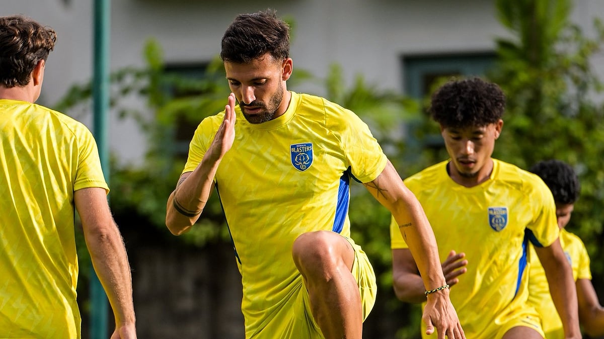 Photo: X/Kerala Blasters FC : Kerala Blasters Vs Sporting Club Delhi Live Score, AIFF Super Cup: KBFC train ahead of the game in Bambolim.