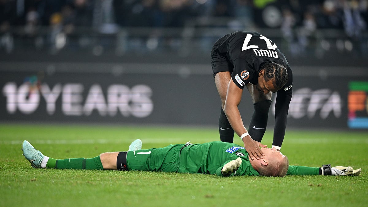 Sturm Graz's Oliver Christensen saved a Morgan Gibbs-White penalty against Nottingham Forest in UEFA Europa League.
