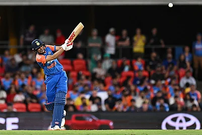 | Photo: Dave Hunt/AAPImage via AP : Indias Shubman Gill bats during a T20 cricket international between India and Australia in Carrara, Australia.