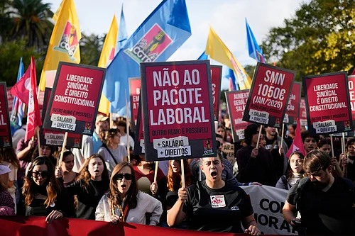 Lisbon Protest Labour Reforms
