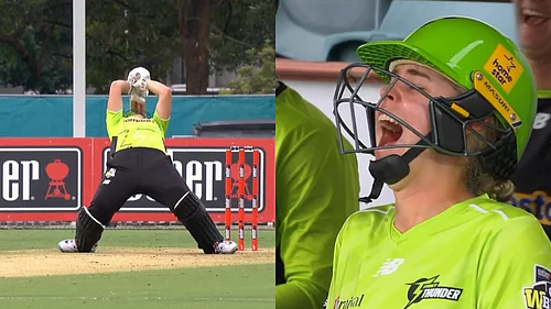 X/ 7Cricket : WBBL 2025: Georgia Voll’s Ramp Shot Fail Leaves Teammate Phoebe Litchfield In Splits - Video