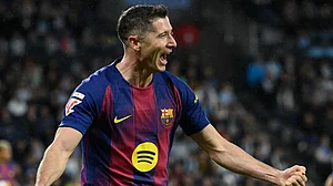 Robert Lewandowski now has seven goals in LaLiga this season