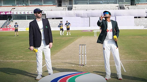 X/@BCBtigers : Bangladesh Vs Ireland LIVE Score, 2nd Test Day 1: Players during toss