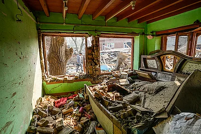 | Photo: PTI/S Irfan : Debris at the site after the house of Dr Umar Nabi, who drove the explosive-laden car involved in the Delhi blast, was demolished by security forces, in Jammu and Kashmirs Pulwama district. The demolition was carried out during the intervening night of Thursday and Friday, according to officials.