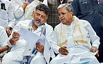 IMAGO / ANI News : Karnataka CM Siddaramaiah and Deputy CM and KPCC president D.K. Shivakumar