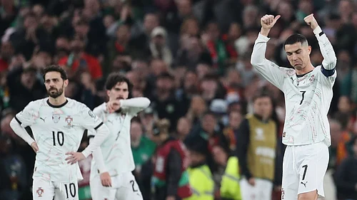 Photo: AP : Portugal Vs Armenia Live Score, FIFA World Cup 2026 European Qualifiers: Cristiano Ronaldo will miss this match after a straight red card against Republic of Ireland.