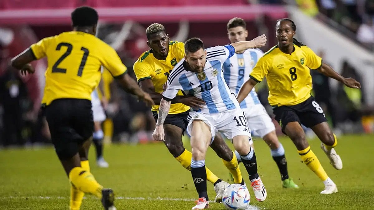 File Photo : Lionel Messi's two goals for Argentina against Jamaica made it nine goals in his past three games for the national team, taking his international tally to 90.