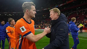 Netherlands boss Ronald Koeman and Matthijs de Ligt