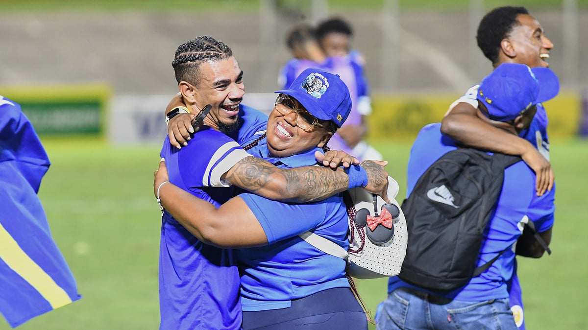 | Photo: AP/Collin Reid : Curacao players celebrate qualifying for the FIFA World Cup 2026 after the match against Jamaica in Kingston on Tuesday, November 18, 2025.