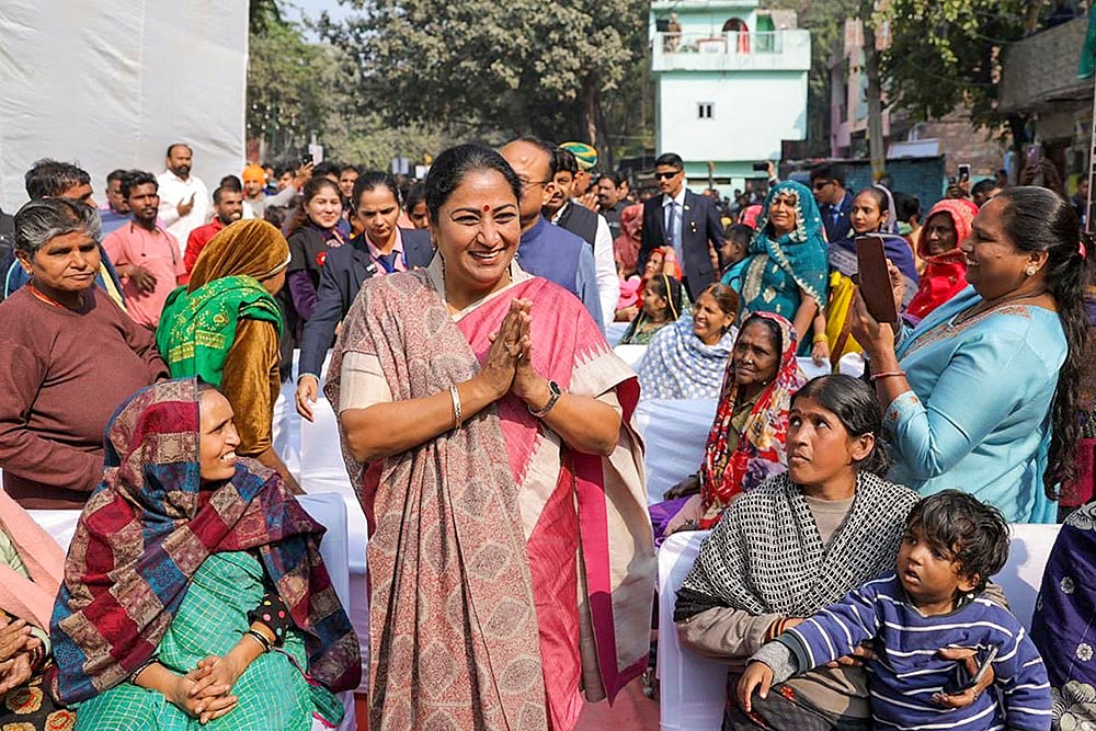 | Photo: @gupta_rekha/X via PTI : Rekha Gupta Links Opposition Losses To Women’s Quota Bill Stand