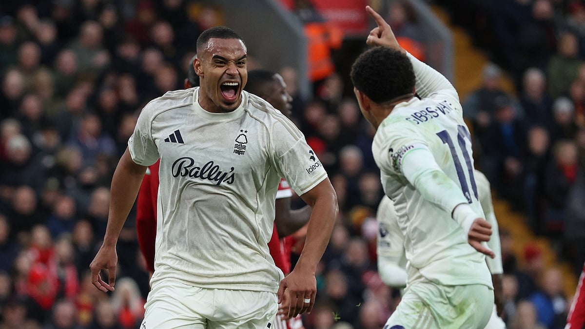 Murillo celebrates after scoring for Nottingham Forest