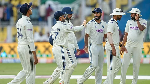 Photo: PTI : India Vs South Africa Live Score, 2nd Test Day 4: Indian players walk off the field at the end of the third days play in Guwahati.
