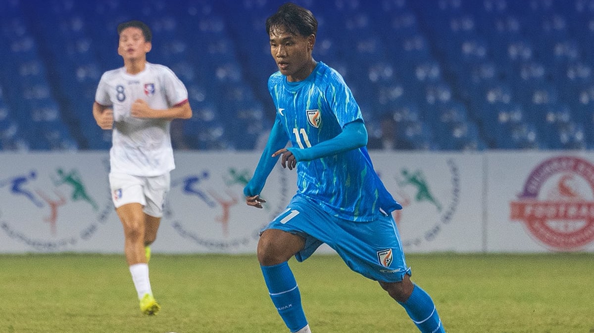 X/ IndianFootball : India Vs Chinese Taipei Highlights, AFC U17 Asian Cup Qualifiers: Captain Gangte Hat-Trick Seals Blue Colts' 3-1 Win