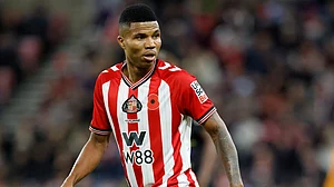 Reinildo Mandava during Sunderland's English Premier League match against Fulham on November 22, 2025.