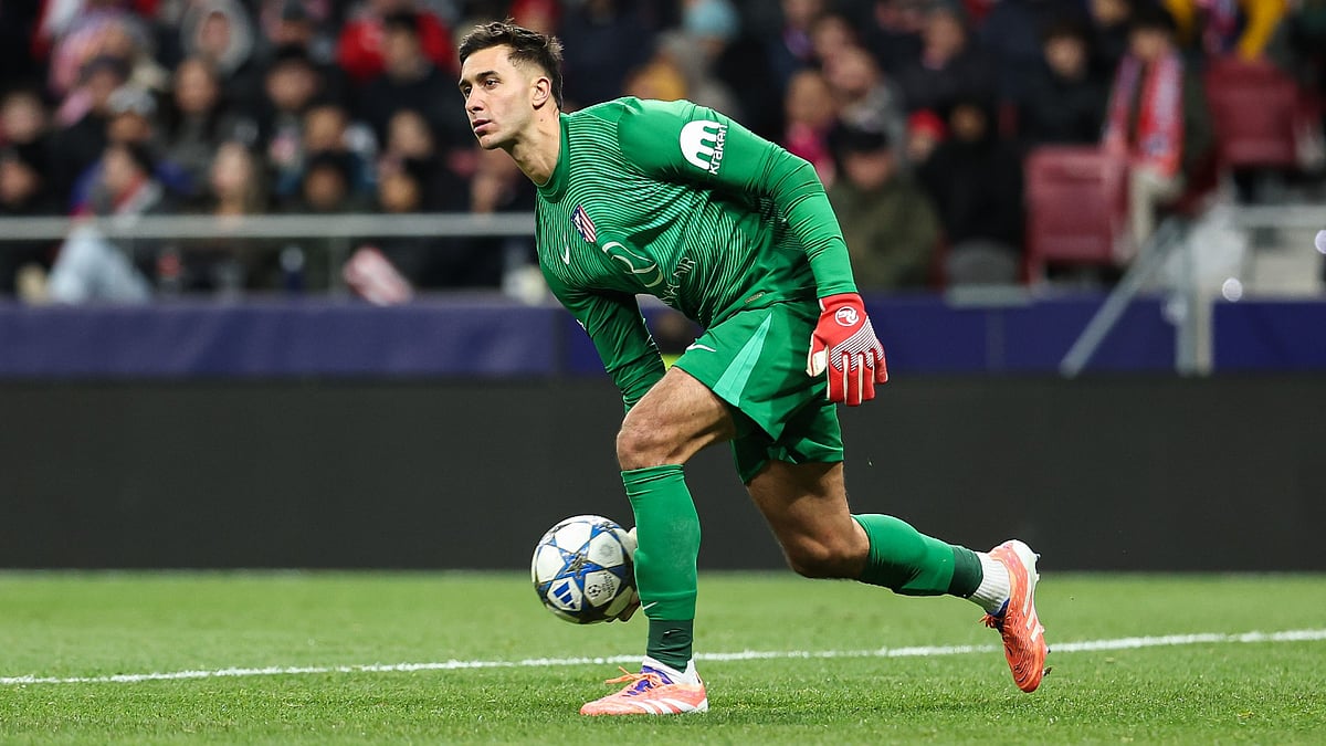 Atletico Madrid goalkeeper Juan Musso during the UEFA Champions League match against Inter Milan on November 27, 2025.