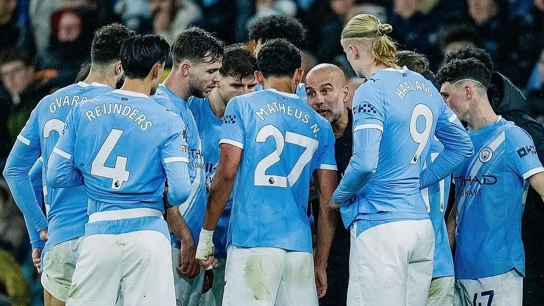 X/ManCity : Manchester City during their win against Leeds United on Premier League matchday 13