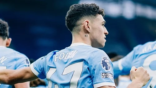 X/ManCity : Phil Foden After Scoring The Opening Goal For Man City Against Leeds United
