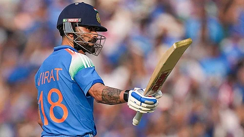 | Photo: PTI/Kunal Patil : Indias Virat Kohli during the second ODI cricket match of a series between India and South Africa, at Shaheed Veer Narayan Singh International Stadium, in Raipur, Chhattisgarh.