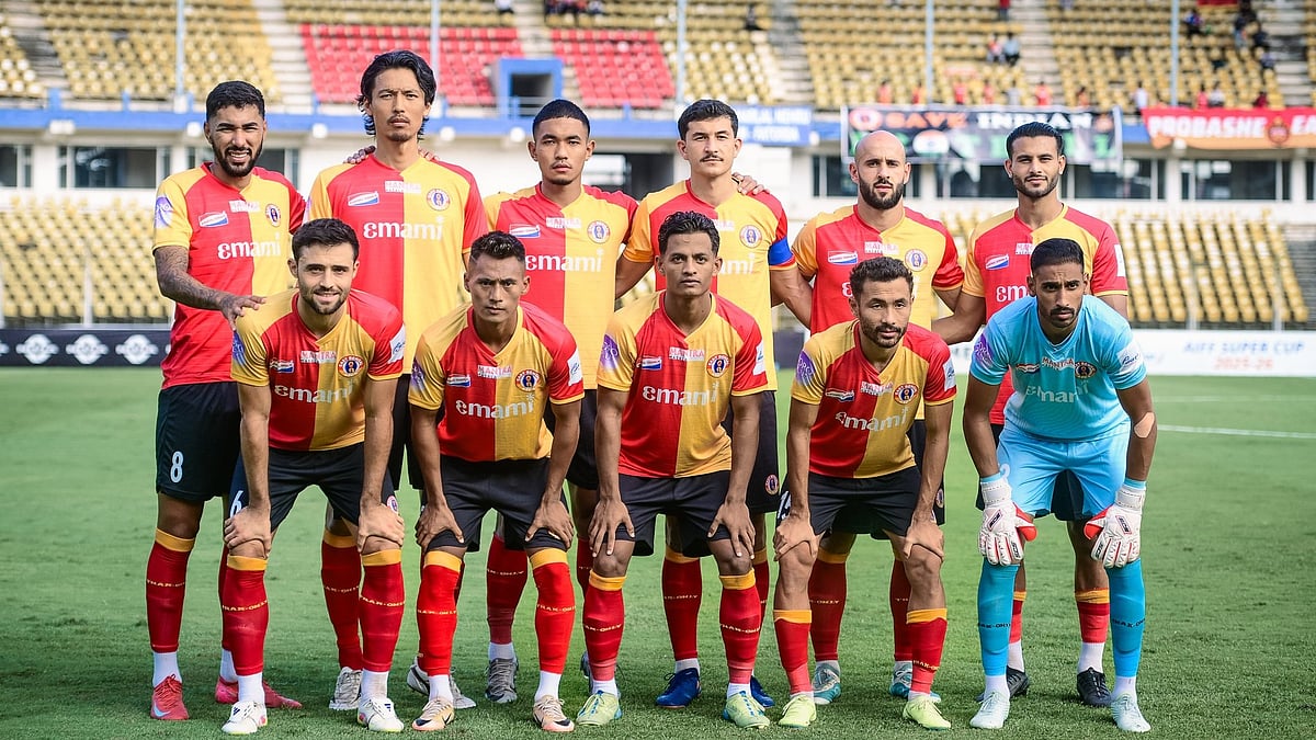 X/East Bengal : East Bengal beat Punjab FC by 3-1 against Punjab in the 1st semi-finals AIFF Super Cup 2025 in Goa to book a place in the finals.