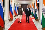 X.com/Narendra Modi : Later in the day, the two leaders will address a joint press briefing and participate in a business event organised by FICCI and Roscongress. President Droupadi Murmu will host a state banquet in the evening, before Putin departs around 9 pm.
