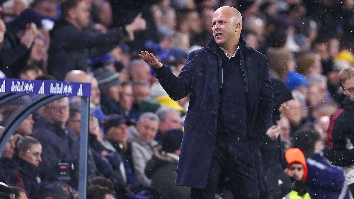 Opta : Slot looks on during Liverpool's draw with Leeds