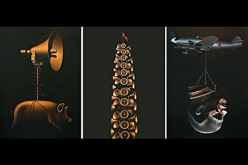 | Courtesy: Vadehra Art Gallery : Marx Archive, 2018: Artwork by K. M. Madhusudhanan