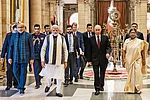 Photo: PTI : Walk of Warmth: Prime Minister Narendra Modi with President Vladimir Putin at the Rashtrapati Bhavan in New Delhi