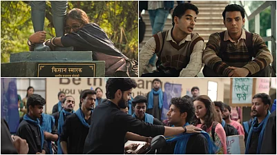 Youtube : Stills from Homebound, Dhadak 2 and Jolly LLB 3