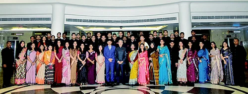 External Affairs Minister S Jaishankar poses for a group picture with Indian Foreign Service Officer Trainees of the 2025 batch