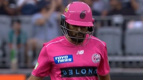 X : Babar Azam was out for 2 runs in his BBL game.