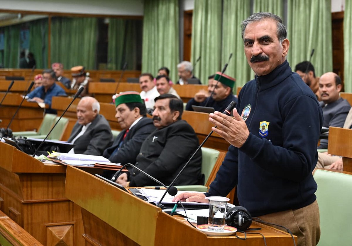 X : Himachal Pradesh Chief Minister Sukhvinder Singh Sukhu at the winter Legislative Assembly session.
