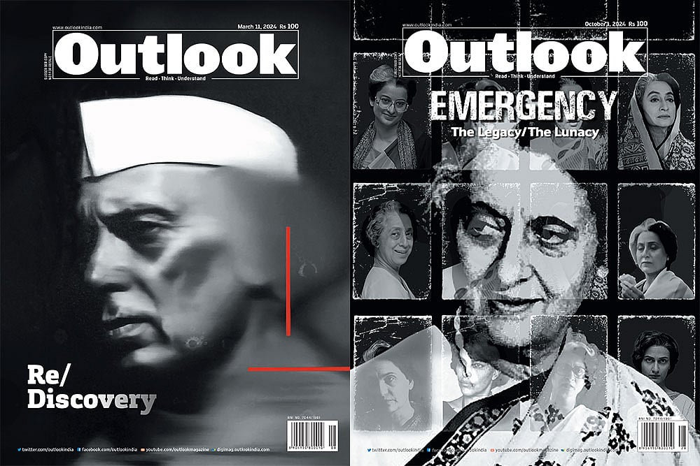 Nehru and the Unseen Lion: (Left) In a post-truth world of politics, it is a necessary intervention to talk about the good and the bad both and about the context of the times that Jawaharlal Nehru belonged to. (Right) The Emergency has been invoked many times and there are a lot of stories from those days. Outlook recounts them and looks at the continuing political rhetoric surrounding the Emergency