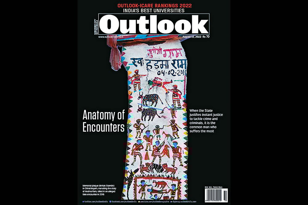 Outlook Archives  : Bullets and Proof: What happens when the State uses illegitimate and disproportionate violence against its own? In this issue of Outlook, we 
uncovered the sordid saga of fake encounters