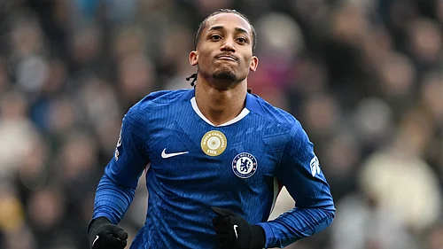 Joao Pedro wheels away in celebration after scoring against Newcastle United