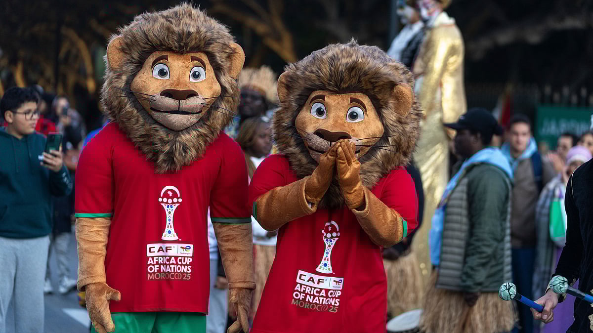 | Photo: AP/Mosa'ab Elshamy : People dressed as mascots take part in a parade celebrating the upcoming Africa Cup of Nations soccer competition, in Rabat, Morocco, Saturday, Dec. 20, 2025.
