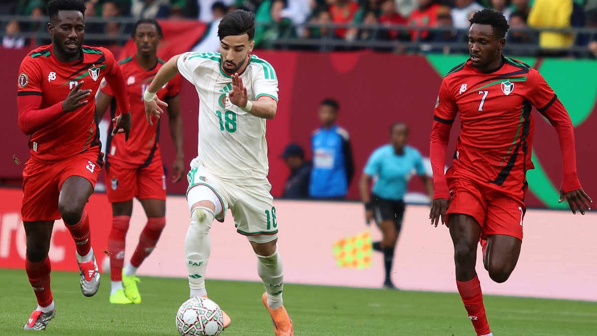 X/Équipe d'Algérie de football : Algeria registered an emphatic win over Sudan by 3-0  in their first Group E clash Moulay Hassan Stadium in Morocco.