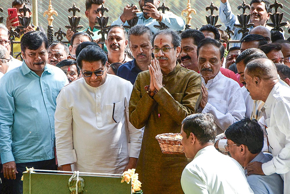 | Photo: PTI : Without naming specific parties, Raj Thackeray launched a sharp attack on political opponents, accusing them of forming opportunistic alliances across Maharashtra ahead of upcoming civic body elections. 