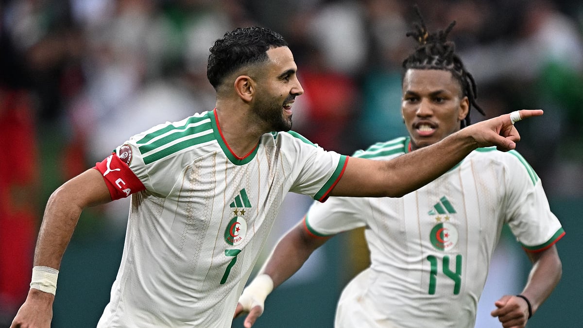 Opta : Riyad Mahrez celebrates after scoring in Algeria's win over Sudan
